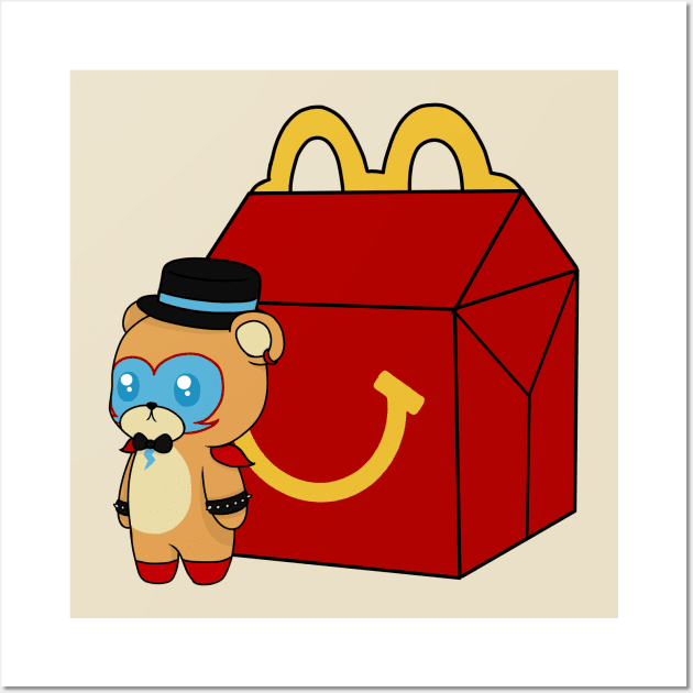 fnaf security breach-freddy suprise gift Wall Art by LillyTheChibi